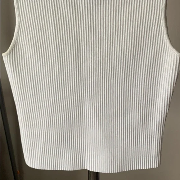 Rachel Zoe Ribbed Top White - Picture 4 of 7